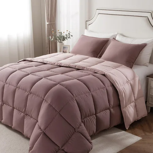 Miniatura 9 de KASENTEX - Juego de edredón individual/individual XL, reversible de doble color, plumón de ganso alternativo, ultrasuave, liviano, lavable a
