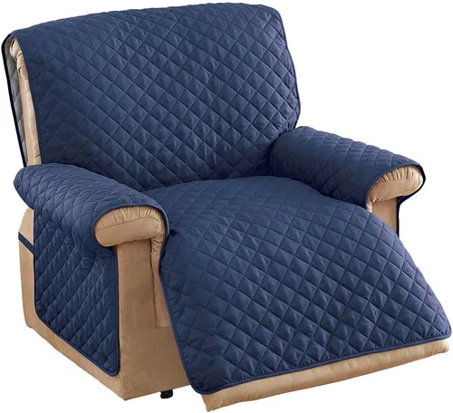 Miniatura 28 de Collections Etc - Funda protectora acolchada, reversible y resistente a derrames para muebles con lazos - Cubre el fondo del asiento, el respaldo