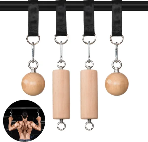 Agarres y bolas de madera, juego de entrenamiento de escalada atómica en roca, entrenador de fuerza de agarre, asas y cuerda para carrera de Traje XL