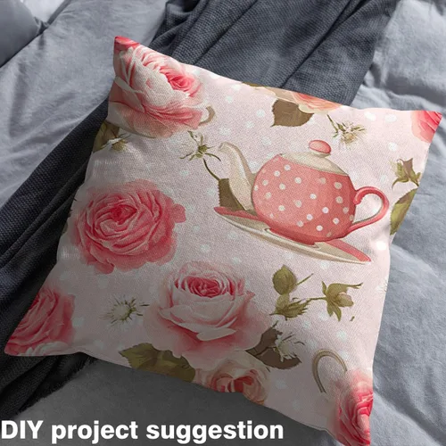 Miniatura 4 de Feelyou The Yard, tela floral vintage de The Yard, Teteras románticas con temática de flores, tela de tapicería para sillas y proyectos de bricolaje