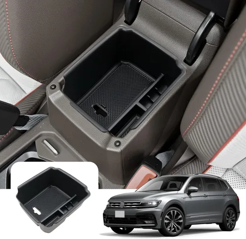 LFOTPP Organizador de consola central compatible con Tiguan 2018-2022 2023 2024 Tiguan/2022 2023 2024 Organizador de consola Taos, bandeja de caja