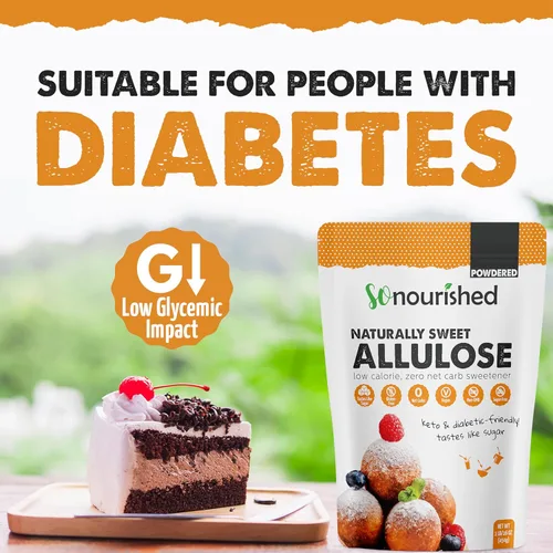 Miniatura 5 de So Nourished Edulcorante de alulosa en polvo, sustituto de azúcar cetogénico, 0 calorías, 0 carbohidratos netos, sin OMG (5 libras / 80 onzas)