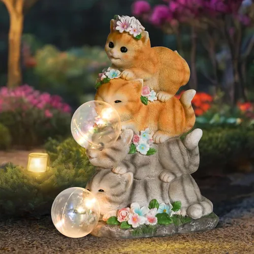 Miniatura 11 de WONDER GARDEN Estatua de Ángel Perro Durmiendo con Luz Solar - Piedra Conmemorativa para Mascotas, en Memoria de Perro, Estatuas de Tributo Cachorro