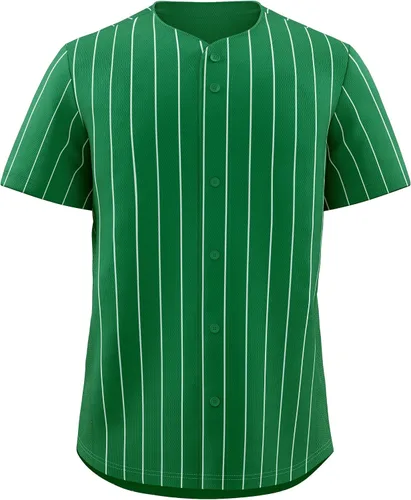 Miniatura 35 de KXK Camiseta de béisbol en blanco para hombre, camisas casuales con botones, manga corta, uniforme deportivo de equipo activo