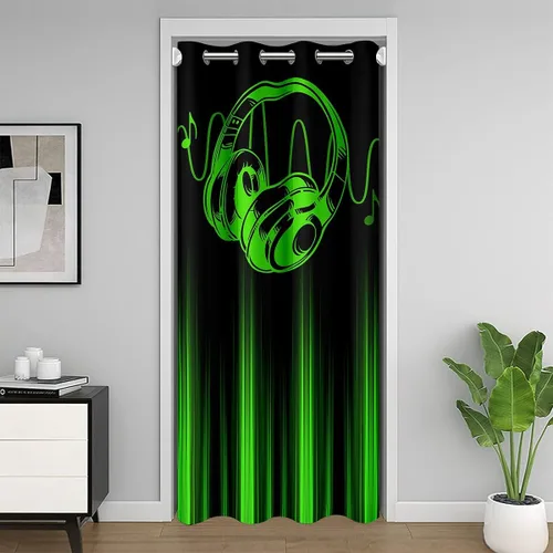 Miniatura 16 de Feelyou Cortina de puerta con ecuación matemática, privacidad, 1 panel, 34 x 80 pulgadas, espacio exterior, galaxia, 30% a 50% opaco, aislamiento