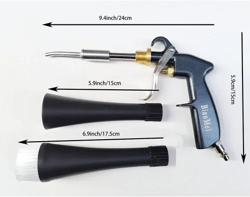 Miniatura 7 de Pistola de lavado de alta presión para interior de automóvil, limpieza de detalles, limpieza de detalles, pistola de lavado en seco con cepillo