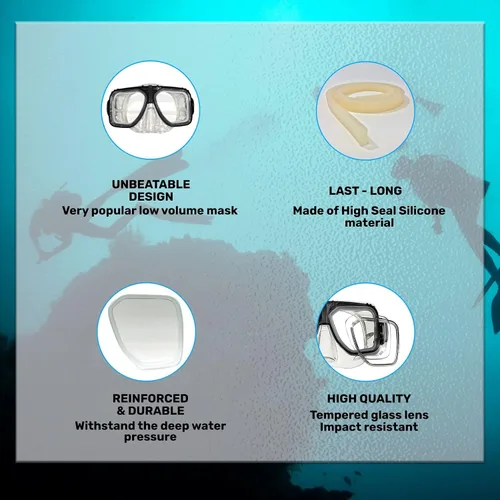Miniatura 6 de H2Odyssey Alpha 2 Scuba Mask - Anti Fog Scratch Resistant Masks for Snorkeling - Wide Angle Comfort Fit Diving Mask