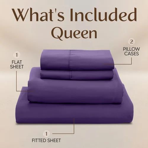 Miniatura 131 de Utopia Bedding Juego de sábanas Queen – Sábanas de 4 piezas para cama tamaño Queen, microfibra suave y transpirable, incluye 1 sábana bajera, 1 Gris