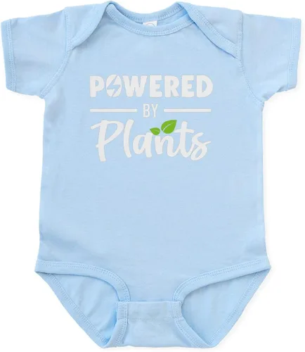Miniatura 5 de CafePress Powerd by Plants - Traje de cuerpo vegano vegetariano vegano, lindo body para bebé