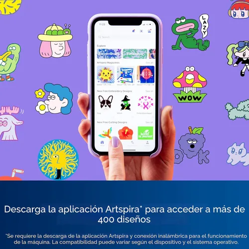 Miniatura 3 de Máquina de bordar de aguja única Brother Skitch alimentada por la aplicación móvil Artspira requerida, área de bordado de 4 pulgadas x 4 pulgadas