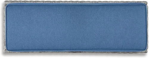 Miniatura 9 de Signature Design by Ashley Naples Beach - Banco casual para exteriores con cojín, tela resistente a la intemperie, gris claro y azul