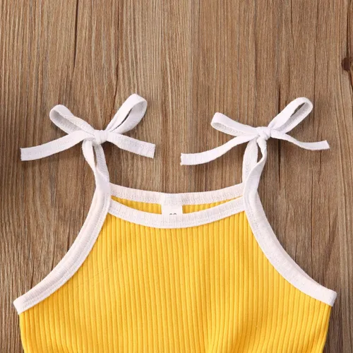 Miniatura 4 de VISGOGO Mameluco para bebés y niñas, monos sólidos, sin mangas, con cinturón, ropa de bebé, trajes