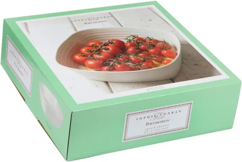 Miniatura 3 de Portmeirion Sophie Conran - Asador cuadrado blanco Sartén para horno de 11 pulgadas Cacerola profunda Hecho de porcelana fina Apto