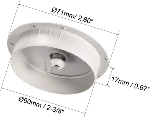 Miniatura 2 de uxcell Cubierta para agujero para cable, 2-3/8 pulgadas de plástico para escritorio, ojales para oficina, PC, organizador de cables, 5 unidades, Gris