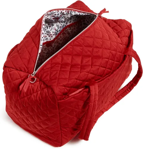 Miniatura 5 de Vera Bradley Bolsa de viaje grande de sarga de rendimiento para mujer, Rojo cardenal
