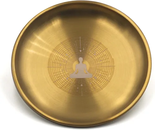 Miniatura 8 de Cuenco decorativo dorado de 5.5 pulgadas, plato ritual de oración de sabiduría ocular, ideal para uso en altar, quemador de incienso, cuenco