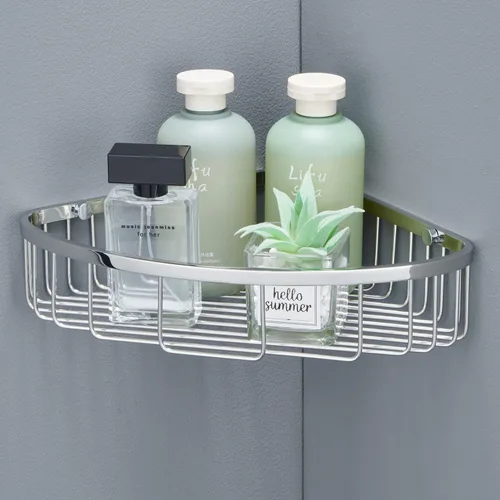 Estante esquinero para ducha de baño, diseño hueco en las esquinas, organizador de estante de acero inoxidable ultra resistente a prueba de óxido,