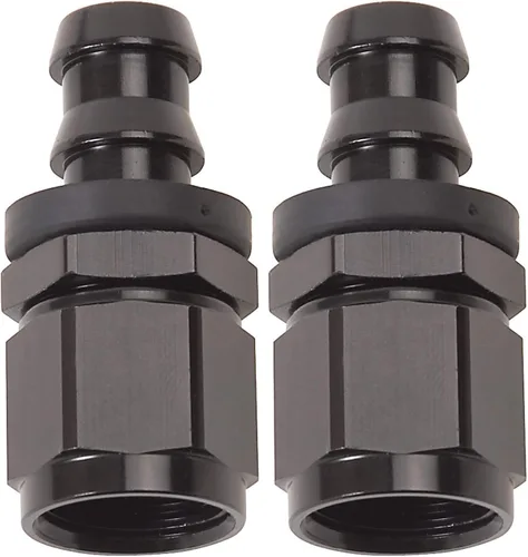 Miniatura 4 de Edelbrock 624013 Extremo de manguera Twist Lok recto -6 Blk anodizado