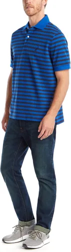 Miniatura 2 de Nautica - Polo de manga corta para hombre (100% algodón), diseño de rayas, ajuste clásico