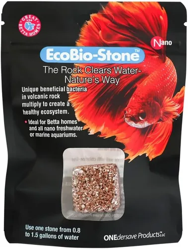 EcoBio-Block Roca volcánica natural para claridad y equilibrio en el agua del acuario, alternativa de bajo mantenimiento a los aditivos semanales,