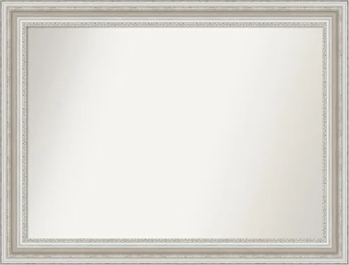 Miniatura 172 de Amanti Art Espejo de baño plateado para sobre el fregadero, 26 x 26 pulgadas, espejo cuadrado de plata antigua, marco de madera tradicional mediano