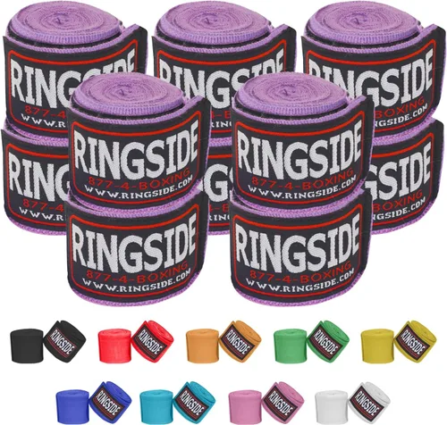 Miniatura 29 de Ringside Mexican Style Boxing Hand Wraps (Pairs) - 180" Semi-Elastic Cotton Blend Wrist Support with Thumb Loop for MMA, Muay Thai, Kickboxing