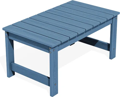 Miniatura 12 de SERWALL Mesa de centro para exteriores con agujero para sombrilla de 1.69 pulgadas, mesa de centro de polietileno de alta densidad para patio, Verde