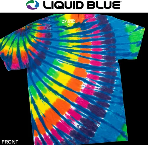Miniatura 2 de Liquid Blue Rainbow Blue Streak Tie Dye - Camiseta de manga corta, Arco iris