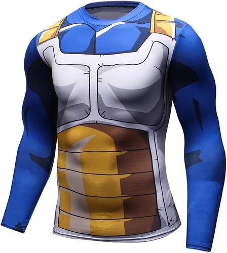 Miniatura 4 de CosFitness Camiseta de entrenamiento de anime, divertida camiseta de compresión muscular japonesa para hombre, serie Lite