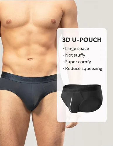 Miniatura 2 de DAVID ARCHY Calzoncillos para hombre, micro modal, sin bragueta, bolsa de apoyo, suave y cómoda, paquete de 4