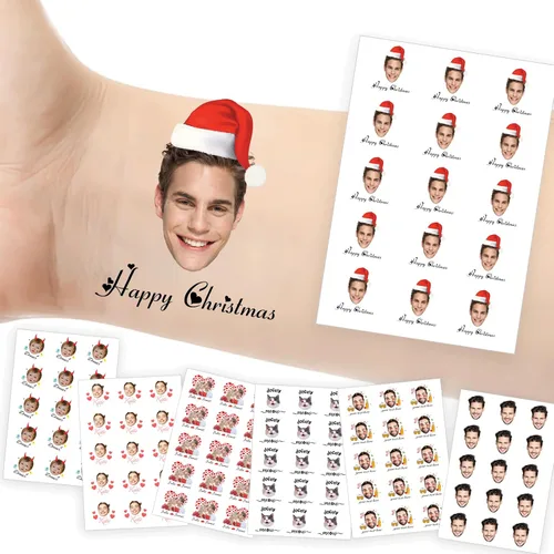Miniatura 38 de Tatuajes temporales personalizados con foto y nombre, logotipo personalizado para adultos, niños, mujeres, hombres, regalo de boda, cumpleaños