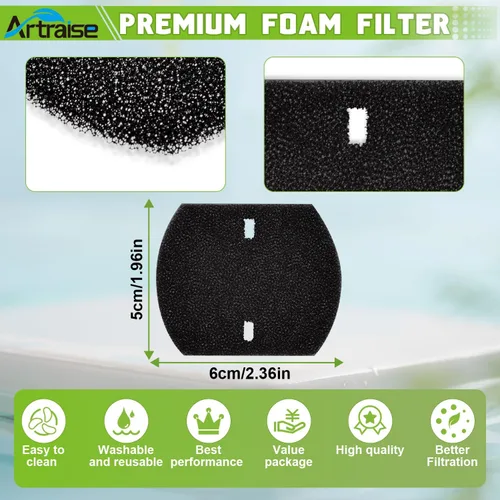 Miniatura 4 de Paquete de 4 filtros de repuesto 2390A para aspiradora de mano Bissell Pet Hair Eraser Model 2390 2389 23903 2284W 2579, comparado con las piezas #
