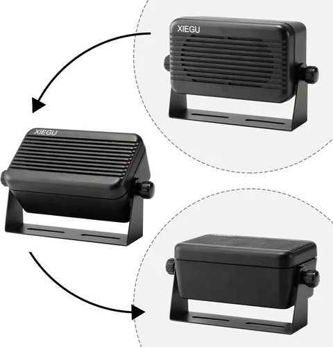 Miniatura 7 de Xiegu GY03 - Altavoz externo rectangular de 0.138 in con sonido estéreo para radio CB/móvil/jamón, transceptores HF, compatible con Xiegu X6100 G1M