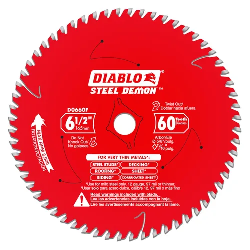 Miniatura 15 de Diablo Hoja de sierra para corte de metal Steel Demon Cermet II de acero de 8 pulgadas x 42 dientes – Vida útil hasta 25 veces más larga, cortes 10