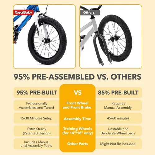 Miniatura 7 de RoyalBaby Freestyle Kids Bike 12 14 16 18 20 Inch Bicycle for Boys Girls Ages 3-10 Years, Multiple Color Options