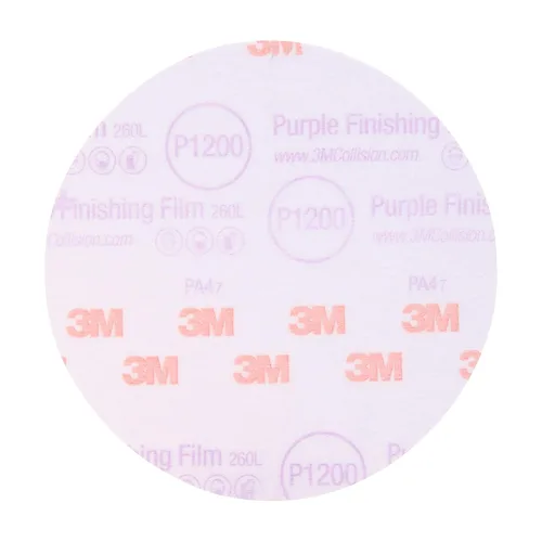 Miniatura 10 de Disco de película para acabado púrpura antipolvo, modelo P1 3769 de 6 pulgadas, de 3M, P1200, 5