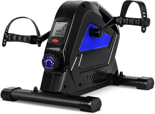 Ejercitador de pedales de bicicleta para debajo del escritorio, mini bicicleta estática del Himaly con resistencia magnética, ciclo de pie portátil