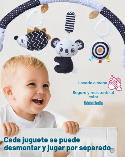 Miniatura 5 de Pau1Hami1ton Juguetes de arco de cochecito de bebé, juguetes de asiento de automóvil, barra de juguete rebotador/móvil para moisés, juguetes Koala