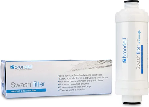 Miniatura 9 de Brondell SWF44 Swash Filtro de bidé, sistema de filtración de agua de carbono premium para asientos de inodoro eléctricos de bidé, dura hasta 6 meses