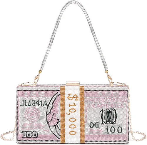 Miniatura 2 de Bolso de mano de dólar para mujer de Covelin bolso de mano de noche con diamantes de imitación
