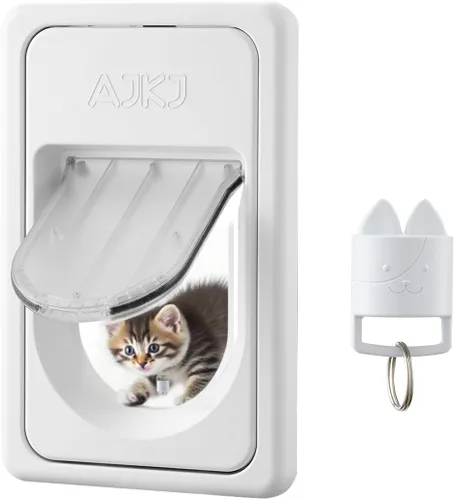 Puerta electrónica inteligente para mascotas, puerta automática para perros y gatos con 3 modos, sensor electrónico alimentado por batería, puerta