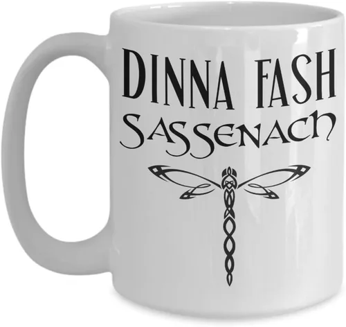 Miniatura 8 de Dinna Fash Sassenach - Taza de café inspirada en Outlander, de 11 onzas, color blanco