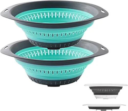 Miniatura 12 de Colador y colador plegable, coladores de silicona y coladores de alimentos, para verduras y frutas, esenciales de cocina