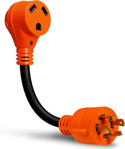 Miniatura 13 de True Mods 30A 125V a 30A 125V Adaptador de energía para RV, Cable de enchufe [NEMA L5-30R 3 puntas hembra a TT-30P 3 pines macho]