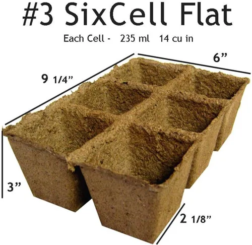 Miniatura 2 de CowPots Sixcell Flats, Paquete de 3