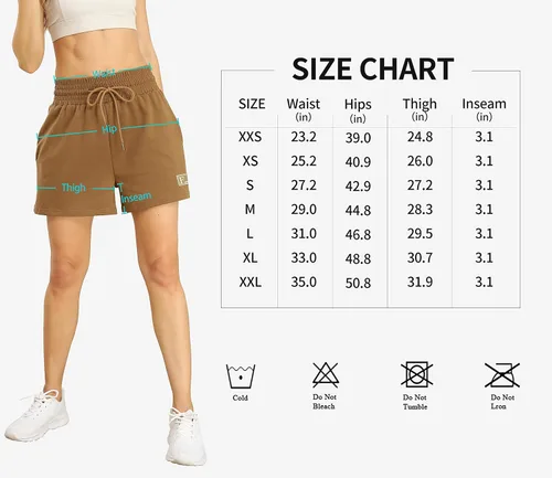 Miniatura 6 de MIRITY Pantalones cortos deportivos de entrenamiento para mujer, pantalones cortos de gimnasio para correr, estilo casual de verano con bolsillos