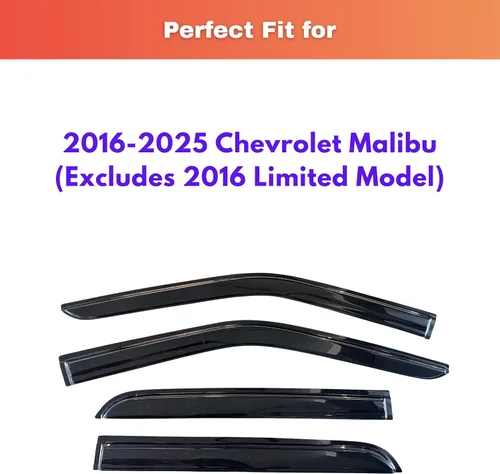 Miniatura 182 de KPY Visor de ventana compatible con Kia Soul 2009-2013, Protector contra lluvia de 4 unidades, deflectores de ventilación de ventana lateral