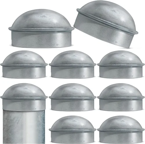 Miniatura 16 de VIVIDA Tapas de poste de enlace de cadena de 4 pulgadas, tapas de poste de valla galvanizadas, para tubo de 4 pulgadas de diámetro exterior, piezas
