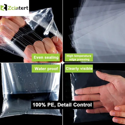 Miniatura 7 de Zcintert Bolsas Transparentes de Celofán para Dulces, 100 Piezas - 7" x 9.8" (2mils), Bolsas de Regalo de Plástico para Dulces, Recuerdos de Fiesta