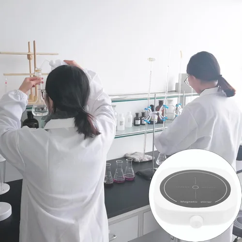 Miniatura 3 de Mini batidor mezclador agitador agitador portátil placa para laboratorio aula investigación científica agitador magnético magnético